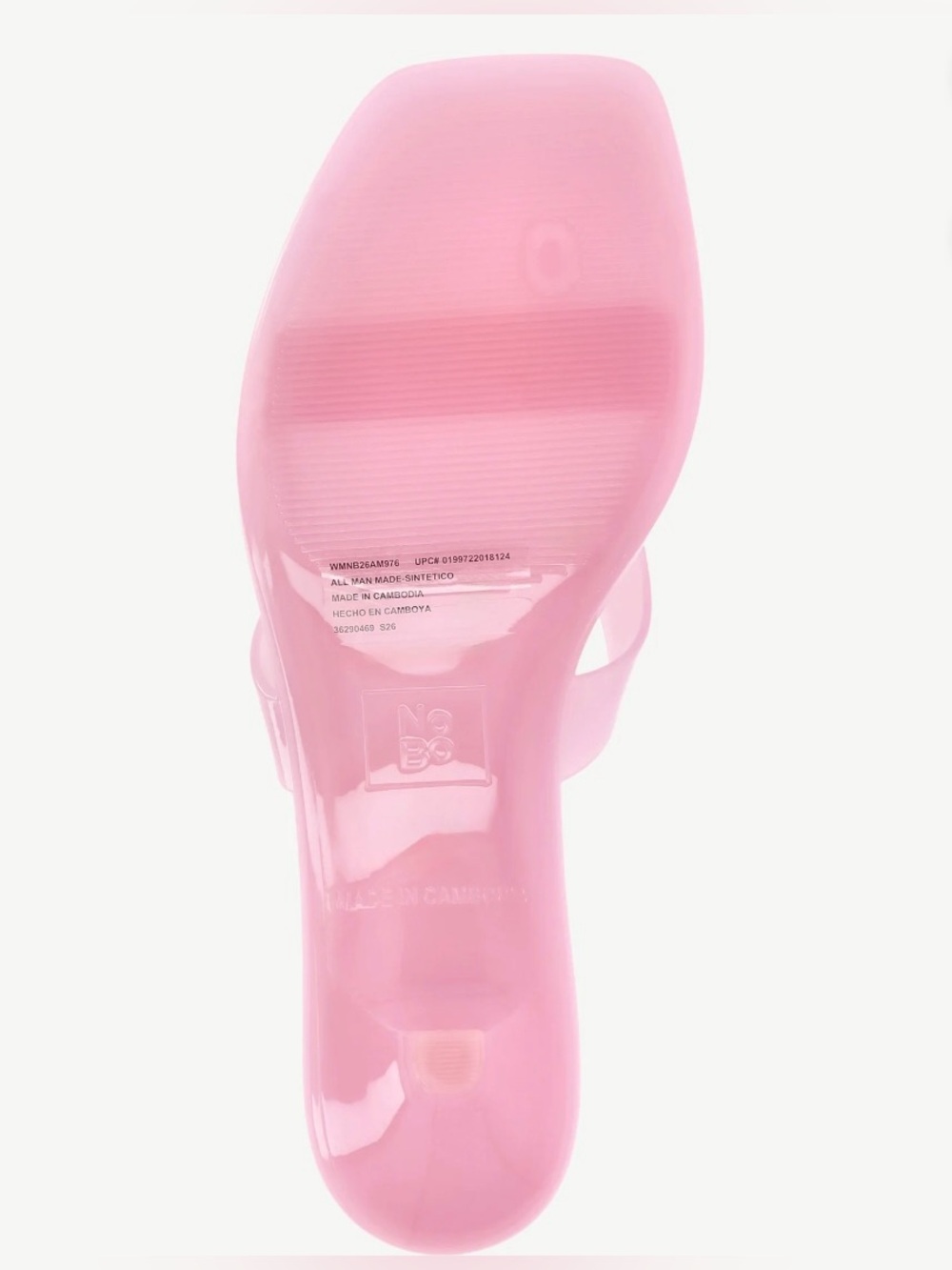 No Boundaries Pink Jelly Kitten Heel Flip Flop Sandals Women’s Size 6 NWT - Picture 3 of 12